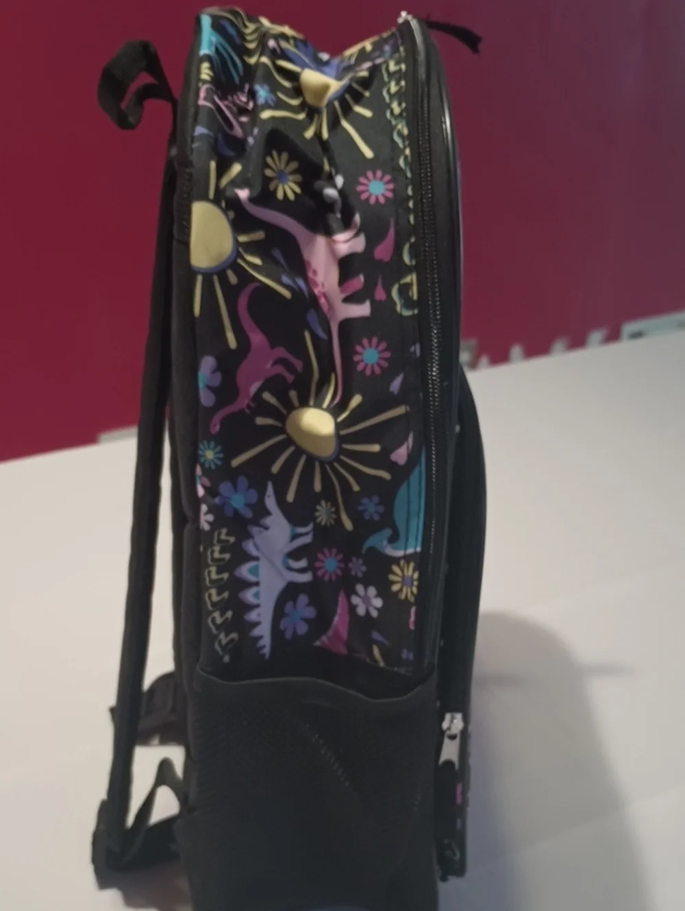 Wonder Nation Kids' Black Dinosaur Print Backpack - Colorful Dinosaurs